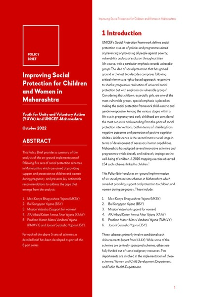 Improving Social Conditions for Women and Children - YUVA